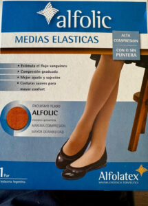Medias Elasticas Cortas Alta Compresion Sin Puntera Alfolic - Imagen 3