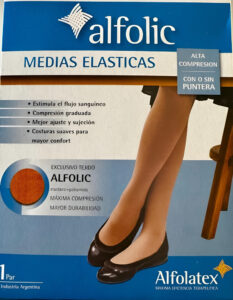 Medias Compresion Alta Elasticas Cortas Sin Puntera Alfolic - Imagen 3