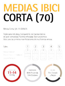 Medias 3/4 Compresion 11-14mmhg Descanso Ibici Segreta 70 - Imagen 11